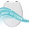 Beldray LA033758WFPEU7 Tongue & Groove Toilet Seat White MDF