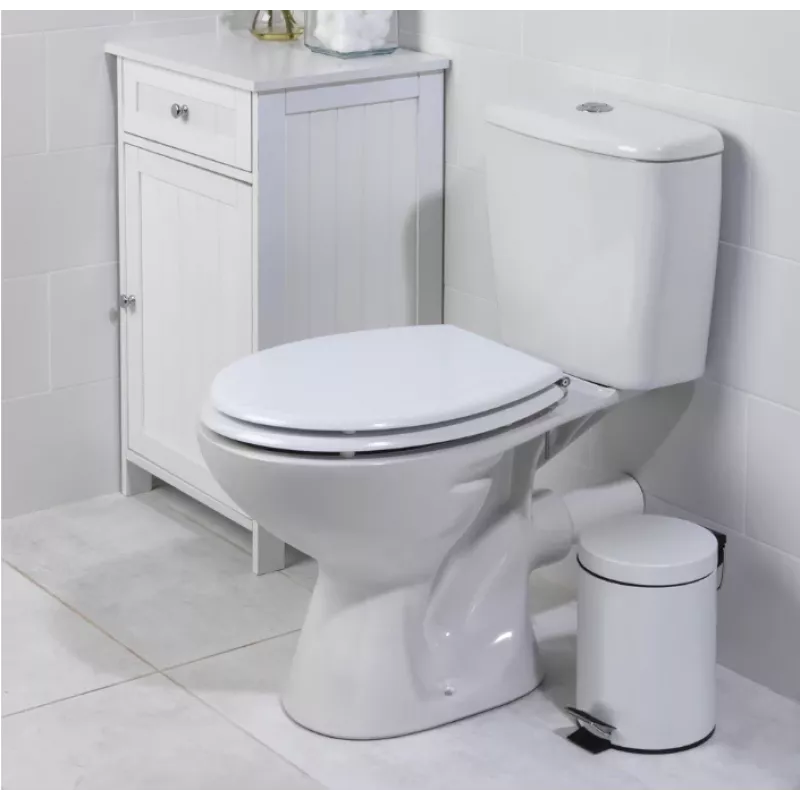 Beldray LA033758WFPEU7 Tongue & Groove Toilet Seat White MDF