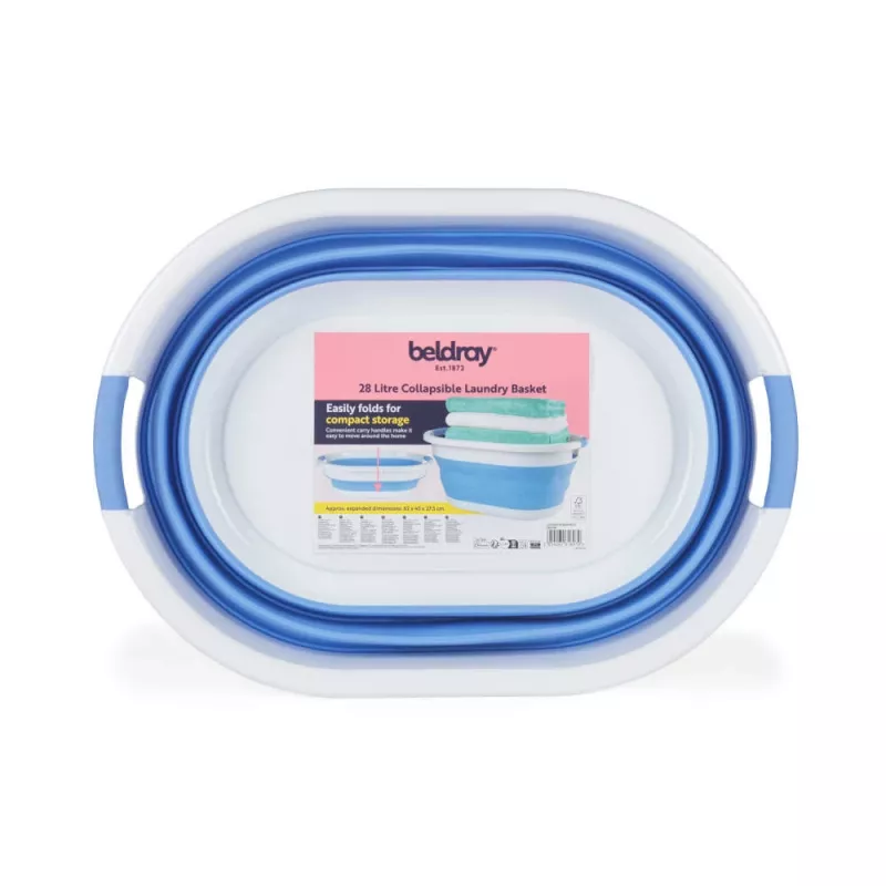 Beldray LA034816CRNFPEU7 Collapsible Laundry Basket 28L Grey