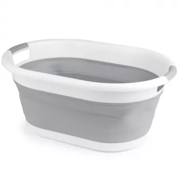 Beldray LA034816FPEU7 Collapsible Laundry Basket 28L White/Grey