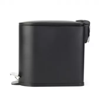 Beldray LA036690BLKPEU7 Slimline D-Shaped Pedal Bin 5-Litre, Black