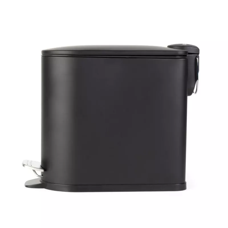 Beldray LA036690BLKPEU7 Slimline D-Shaped Pedal Bin 5-Litre, Black