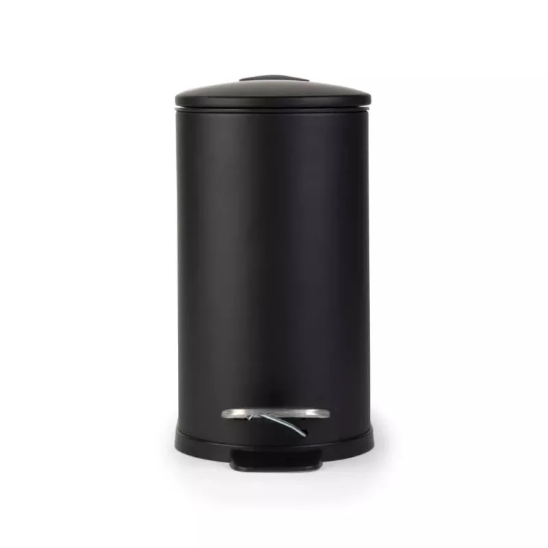 Beldray LA036690BLKPEU7 Slimline D-Shaped Pedal Bin 5-Litre, Black