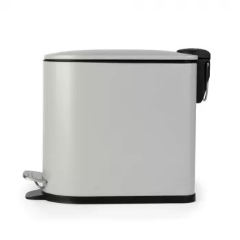 Beldray LA036690GRYPEU7 Slimline D-Shaped Pedal Bin 5 Litre, Grey