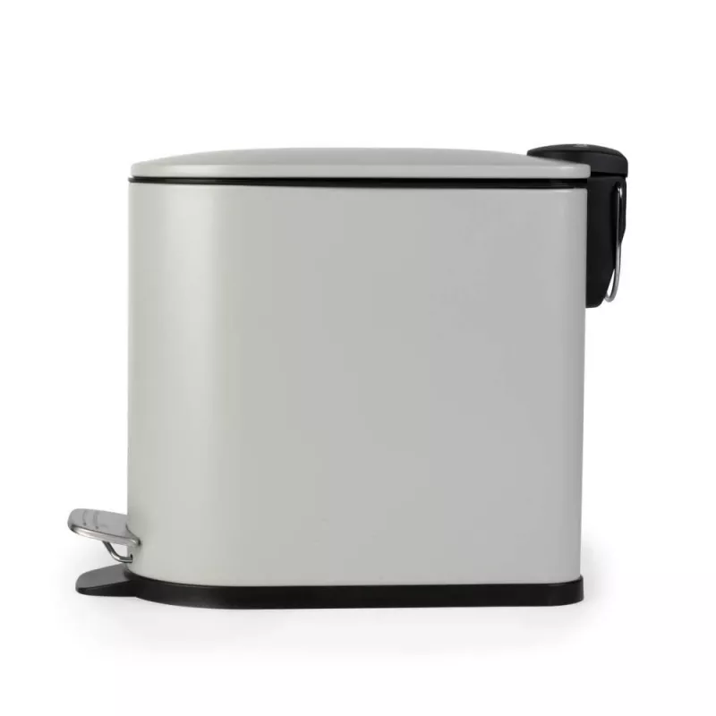 Beldray LA036690GRYPEU7 Slimline D-Shaped Pedal Bin 5 Litre, Grey