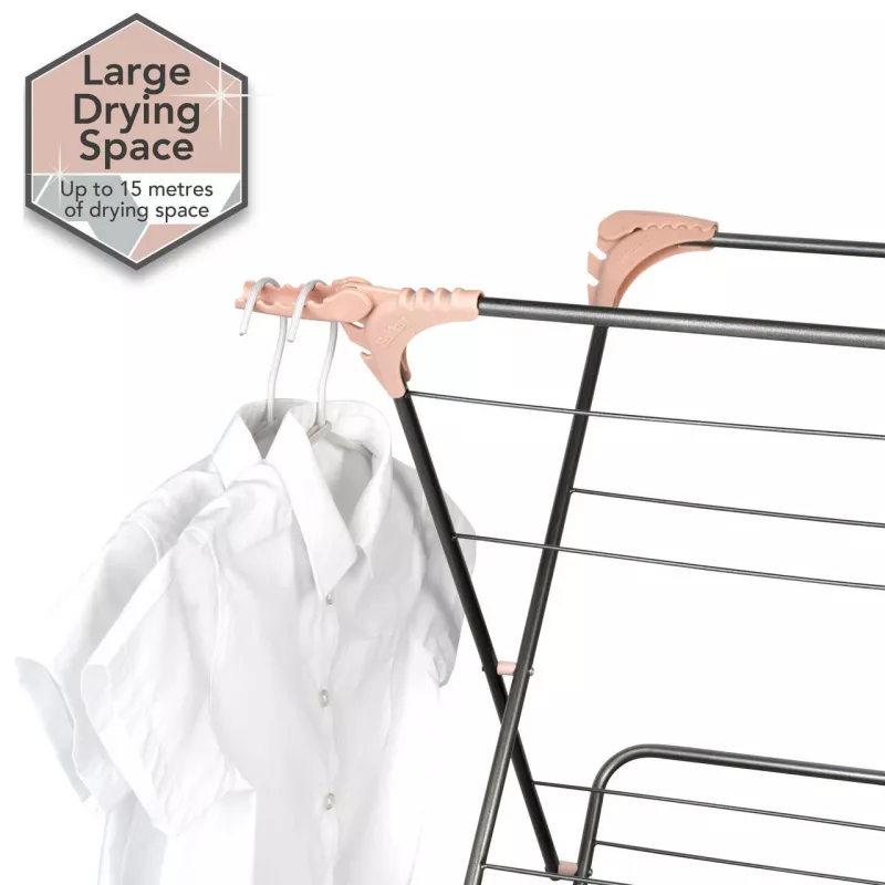 Beldray LA072498GRYNFEU7 Elegant 3-Tier Clothes Airer, Graphite Grey