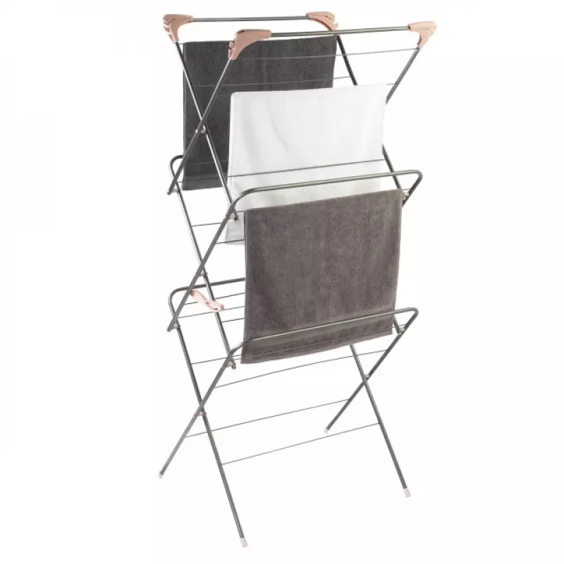 Beldray LA072498GRYNFEU7 Elegant 3-Tier Clothes Airer, Graphite Grey