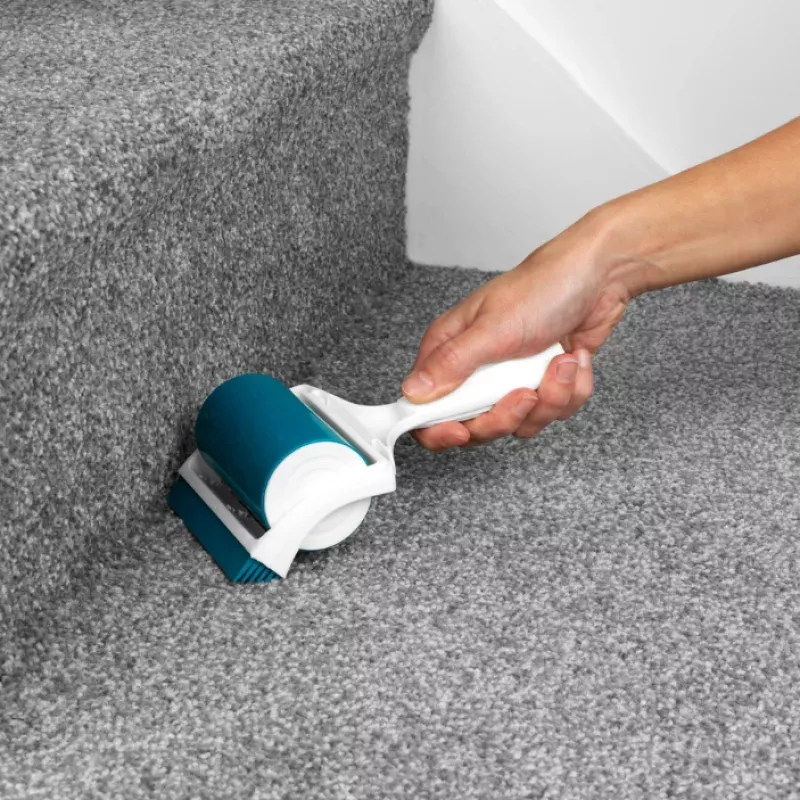 Beldray LA072597FEU7 Pet Plus+ Handheld Gel Lint Roller - Reusable Silicone Lint Remover for Pet Hair, Lint, Dust - Blue and Grey
