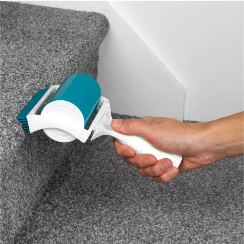 Beldray LA072597FEU7 Pet Plus+ Handheld Gel Lint Roller - Reusable Silicone Lint Remover for Pet Hair, Lint, Dust - Blue and Grey