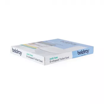 Beldray LA072771PEU7 Anti-bac D-shaped Toilet Seat, White
