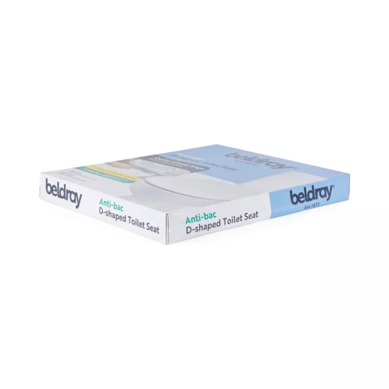 Beldray LA072771PEU7 Anti-bac D-shaped Toilet Seat, White