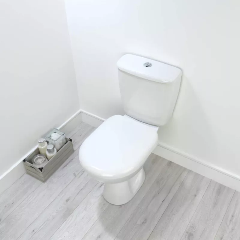 Beldray LA072771PEU7 Anti-bac D-shaped Toilet Seat, White