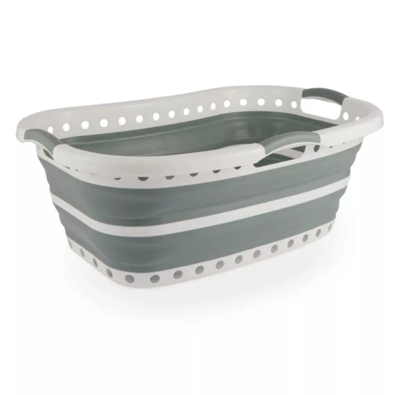 Beldray LA072979GRNFEU7 37 L Collapsible Hip Hugger Laundry Basket - Green