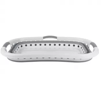 Beldray LA072979PGRYFEU7 Collapsible Hip Hugger Laundry Basket - Grey, 38 Litres