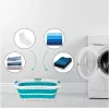 Beldray LA072979TQFEU7 37 L Collapsible Hip Hugger Laundry Basket Turquoise