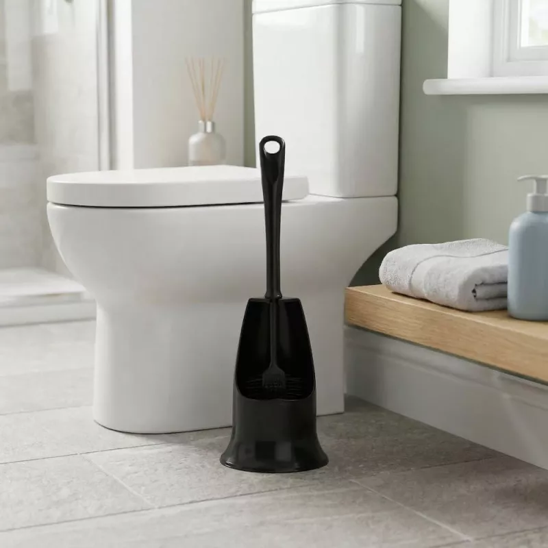 Beldray LA084538BLKPEU7 Anti-bac Toilet Brush & Holder Set - Black