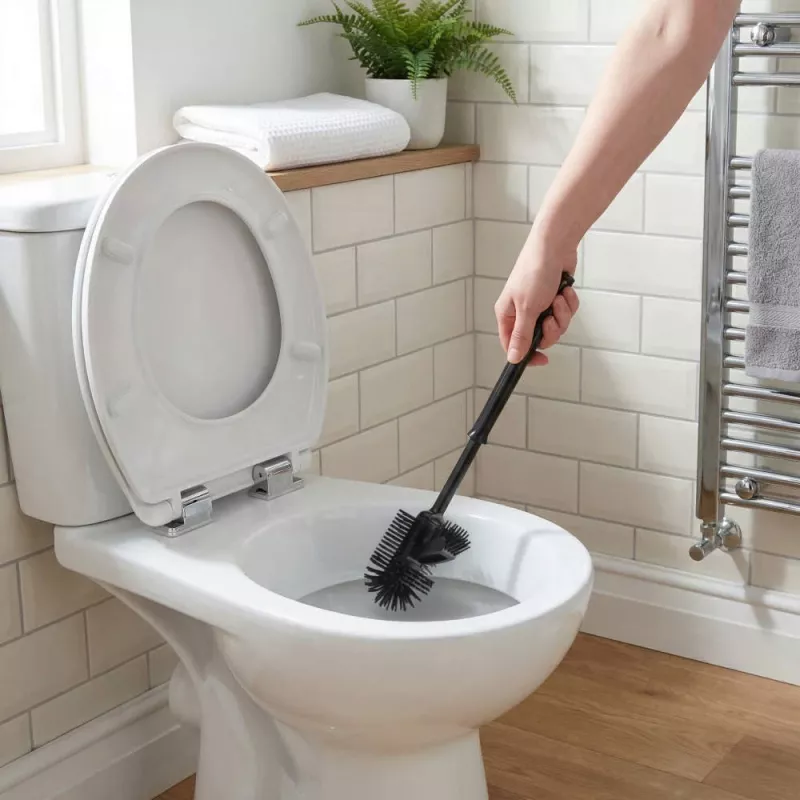 Beldray LA084538BLKPEU7 Anti-bac Toilet Brush & Holder Set - Black