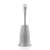 Beldray LA084538GRYPEU7 Anti-bac Toilet Brush Set with Holder, Grey, Silver Ion Technology, Silicone Brush Head, Stainless Steel Handle, Drip-Free Base, Ventilated Design