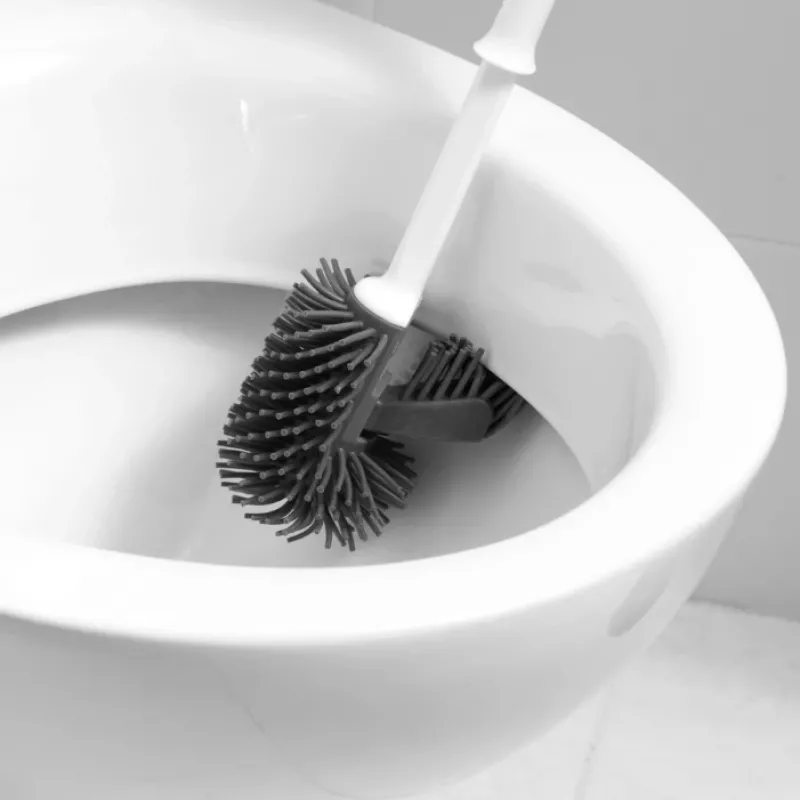 Beldray LA084538PUFFEU7X Antibac Silicone Toilet Brush with Holder, Purple