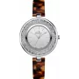 BELLEVUE D71 Women's Quartz Analog Watch 33mm Stainless Steel Case White Dial Black Leather Strap