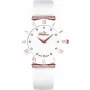 BELLEVUE E120 Women's Quartz Analog Watch 26mm Stainless Steel Case White Dial Black Leather Band