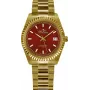 BELLEVUE H18 Women's Quartz Watch 30mm Silver Dial Black Leather Strap