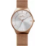BELLEVUE Woman E53 40mm Stainless Steel Quartz Watch with Black Leather Band
