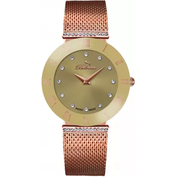 BELLEVUE Woman F106 Quartz Analog Watch 25mm Stainless Steel Mesh Silver