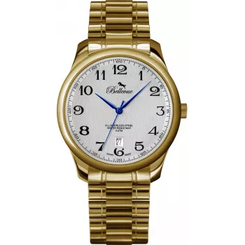 BELLEVUE Woman F11 35mm Swiss Quartz Watch Stainless Steel Leather Black