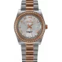 BELLEVUE Woman I21 36mm Analog Quartz Watch Silver Dial Black Leather Strap