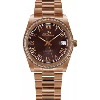 BELLEVUE Woman I30 28mm Quartz Analog Watch Silver Stainless Steel Mesh