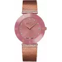 BELLEVUE Women's Analog Quartz Watch F116 26mm Stainless Steel Case Black Leather Strap