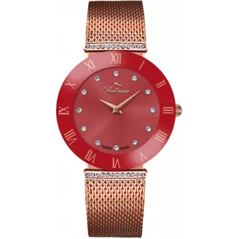 BELLEVUE Women's Watch F118 (26mm) - Stainless Steel Mesh Bracelet, Quartz, Silver Dial