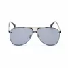 BELSTAFF BECKINGTONIIN Men's Square Acetate Sunglasses - Black Frame Grey Lens 63/12/145 mm