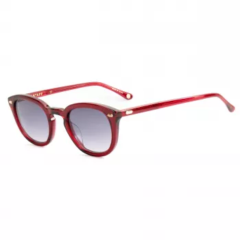 Belstaff Grasmere-S179 Women's Sunglasses - Black Acetate Frame, Grey Polycarbonate Lens, 47/23/145 mm, UV400 Protection