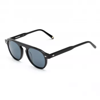 BELSTAFF LARSSON-NEGRO Unisex Sunglasses 49/21/145 mm Black Frame Grey Lens UV400