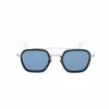 BELSTAFF MERRICKAZULW Men's Sunglasses - Square Acetate Frame with UV400 Protection (47/23/143 mm)