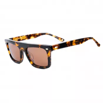 Belstaff Randford S153 Unisex Sunglasses - Black Acetate Frame, Grey Polycarbonate Lenses, 52mm
