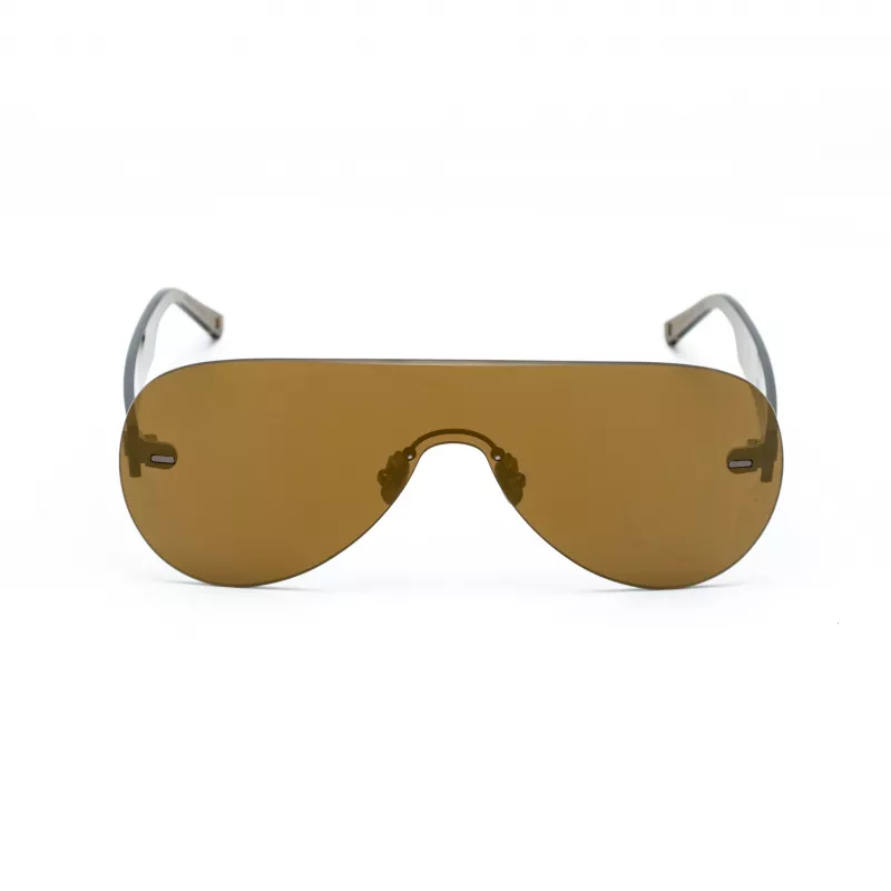 BELSTAFF SPEEDMASTERBR Unisex Sunglasses Shield Wrap-Around Brown Lens Brown Frame 141mm Lens Width 145mm Temple Length UV400
