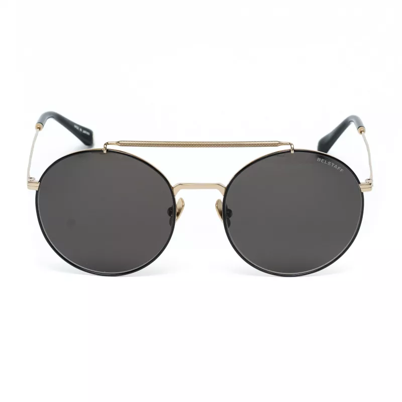 Belstaff Staham Dorado Men's Sunglasses - Pilot Square Acetate Frame UV400 Grey Lens 54mm