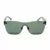 BELSTAFF Women's FLASH-VERDE Oversized Shield Sunglasses - Green Acetate Frame, Grey Mirror Lenses, UV400