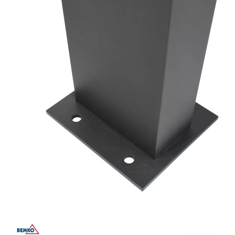 BEMKO SOLVEO Hybrid LED Garden Bollard Light 7W 600lm CCT 3000K/4000K/6500K 80cm IP65 Dark Grey with PIR Sensor