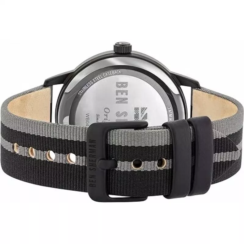 Ben Sherman Men's WB042BE Analog Quartz Watch 43mm Blue Dial Brown Leather Strap