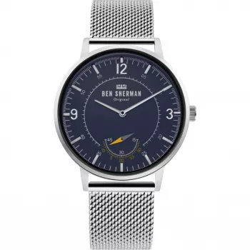 Ben Sherman WB034USM Men's Quartz Analogue Watch 43 mm Stainless Steel Blue Dial