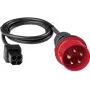 BENNING 044148 CEE Measuring Adapter 16 A 5-Pole 400 V with 4 mm Safety Sockets
