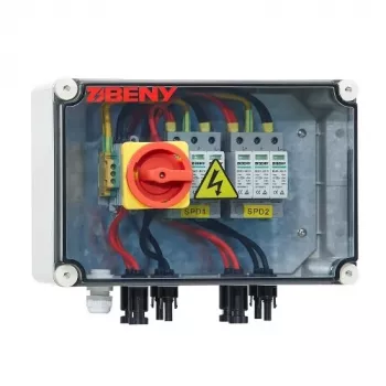 BENY PV DC Disconnect Panel, 2-String Input to 2-String Output, IP65 Outdoor Enclosure