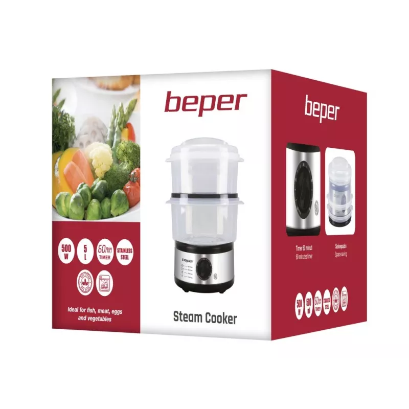 Beper BC.261 Bread Maker 550W 12 Programs 900g Stainless Steel
