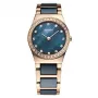 BERING Women's Classic Quartz Watch 26mm Stainless Steel Mesh Blue Sunray Dial 32426-767