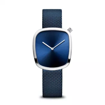 BERING Women's Watch 18034-307 (34mm) - Rose Gold & Blue Sunray Dial