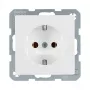 Berker 41436089 Schuko Socket Polar White Velvet
